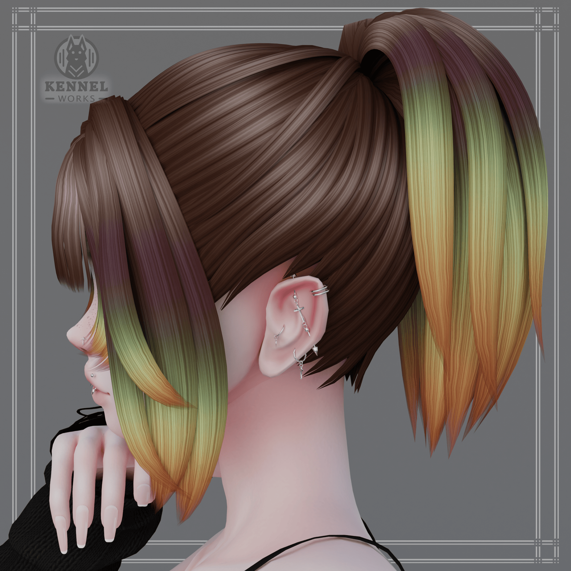 SASHA'S HAIR || RIGGED || BANGS SHAPEKEYS