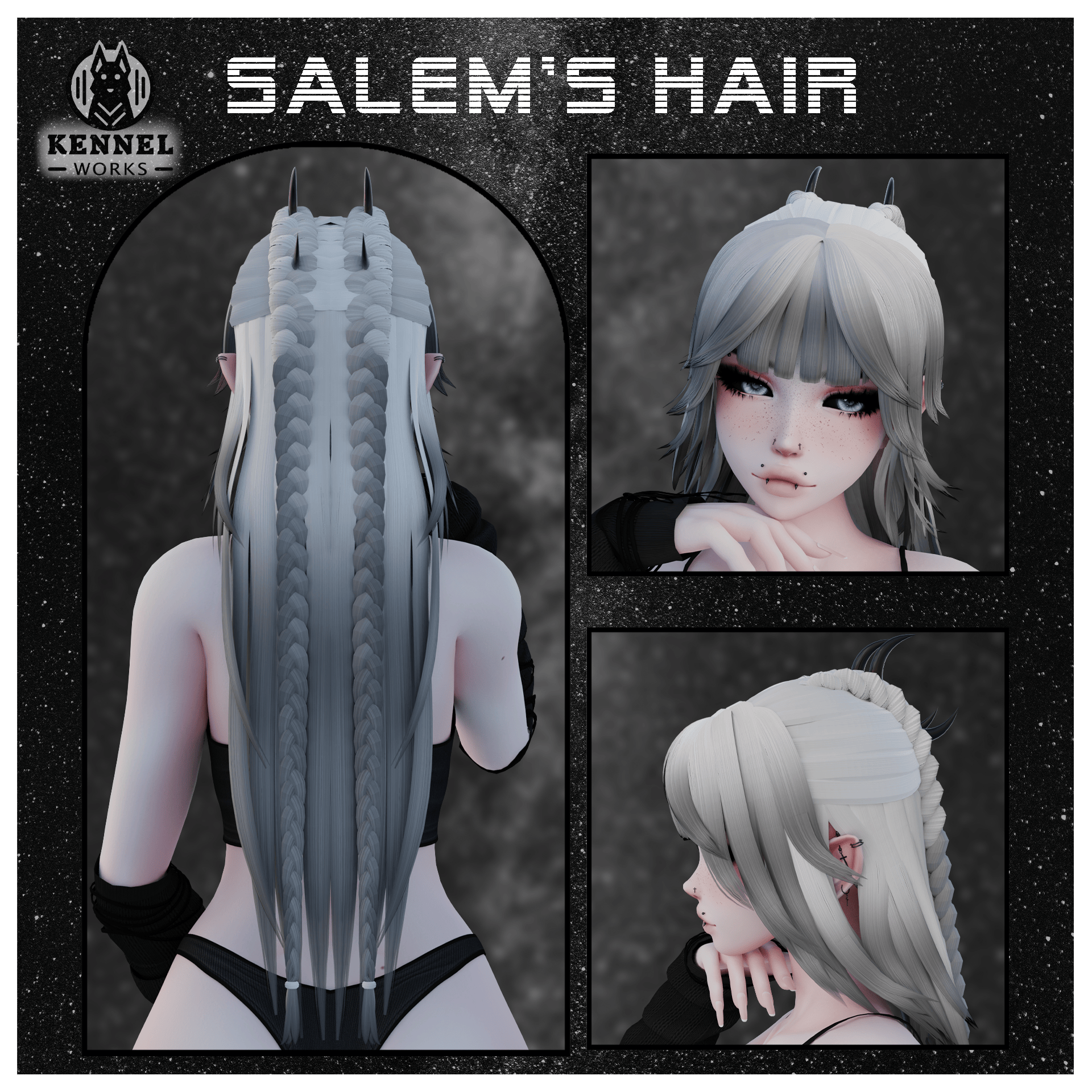 SALEM'S HAIR || RIGGED || BANGS SHAPEKEYS