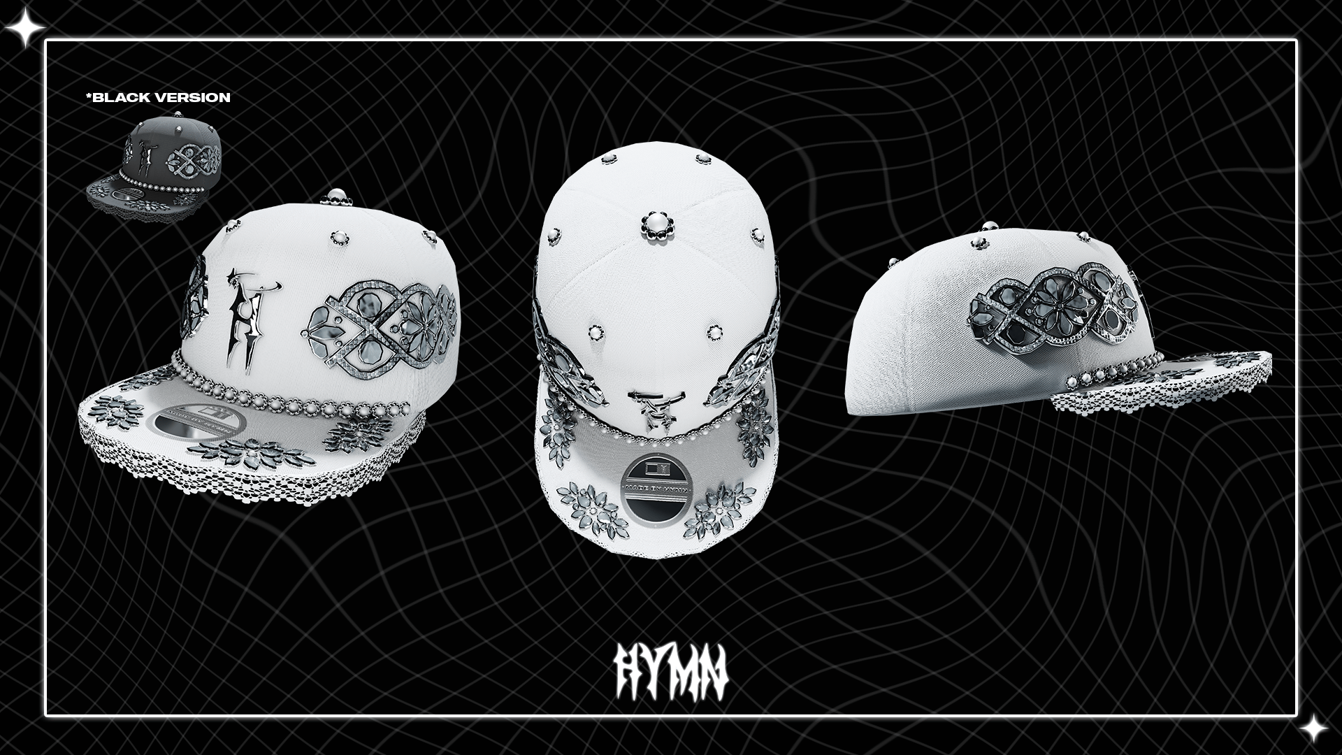 Rhinestone Fitted