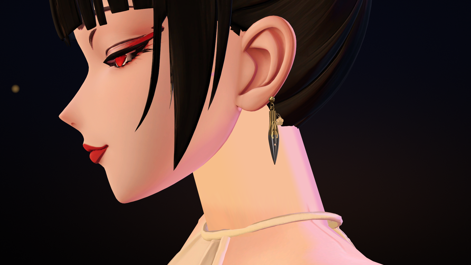 【VRChat】Plum Nib ― 万年筆のペン先モチーフ・梅のチャームのピアス / Fountain-Pen Nib Motif Earrings【MA/PC】