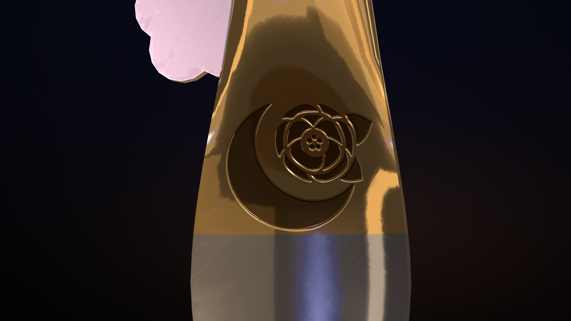 【VRChat】Plum Nib ― 万年筆のペン先モチーフ・梅のチャームのピアス / Fountain-Pen Nib Motif Earrings【MA/PC】