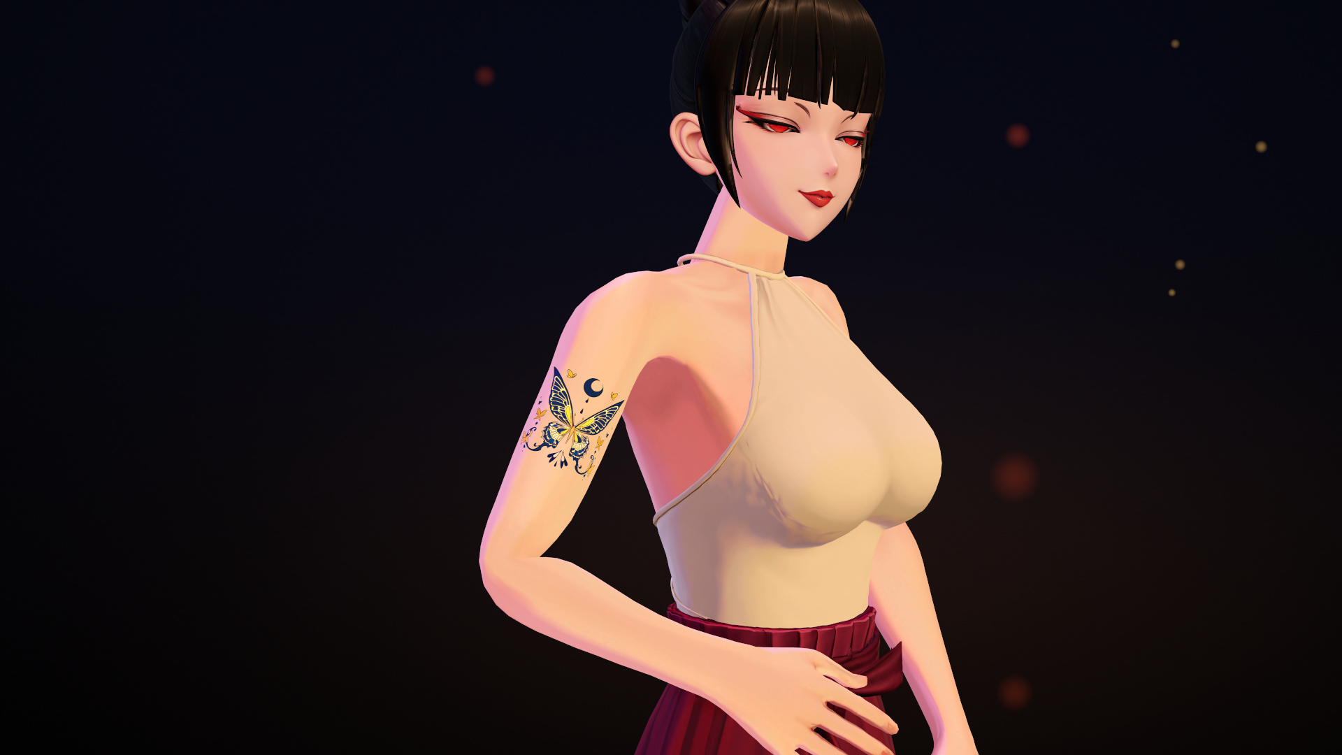 Yocho II — Night Butterfly Tattoo (B), Glow / ON-OFF (VRChat / Modular Avatar / PC)
