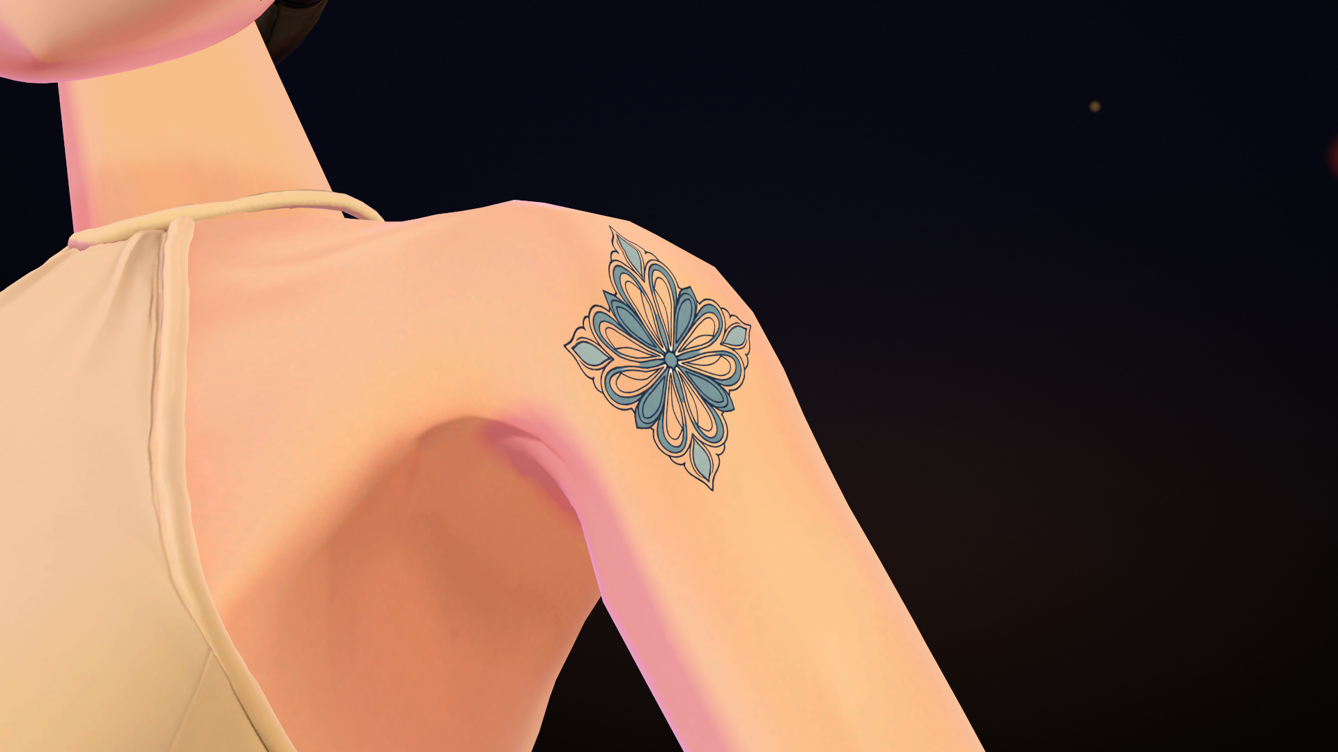 Hanabishi — Hanabishi Crest Tattoo, Glow / ON-OFF (VRChat / Modular Avatar / PC)
