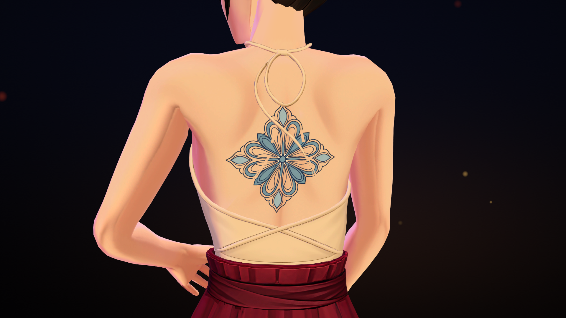 Hanabishi — Hanabishi Crest Tattoo, Glow / ON-OFF (VRChat / Modular Avatar / PC)