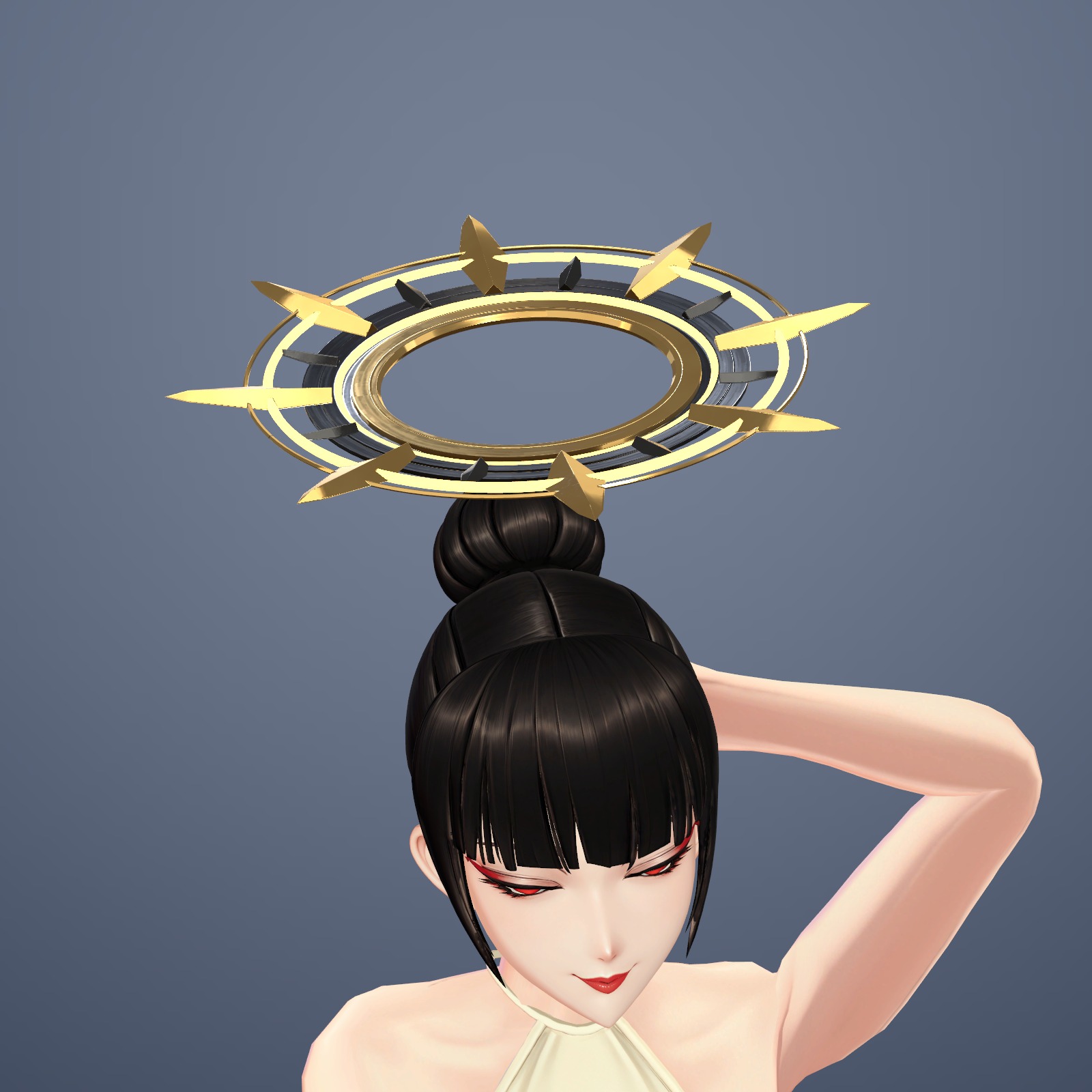 Fan-Shaped Halo (Senyō no Enban) — Art Deco Style Counter-Rotating Halo (VRChat / Modular Avatar / PC)