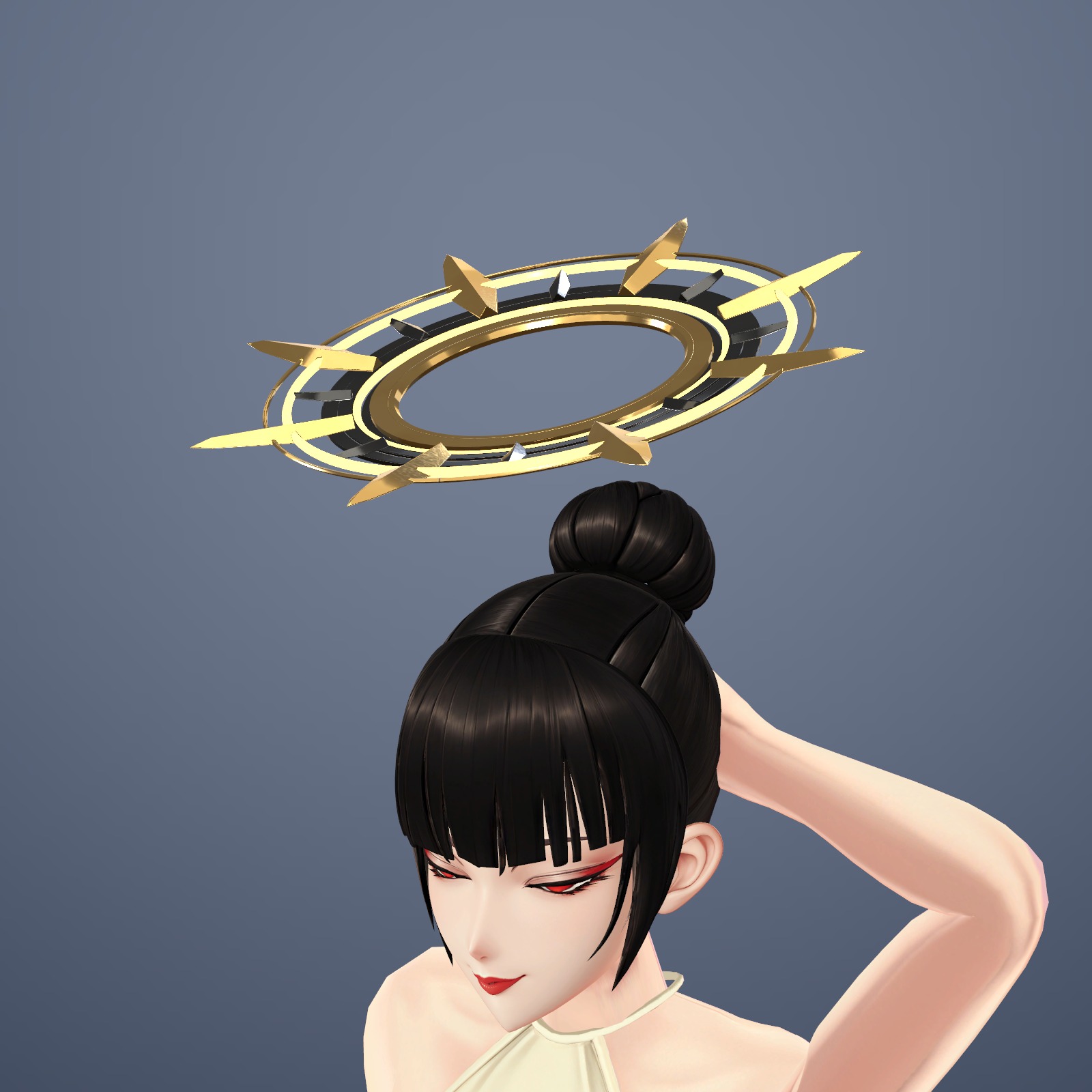 Fan-Shaped Halo (Senyō no Enban) — Art Deco Style Counter-Rotating Halo (VRChat / Modular Avatar / PC)