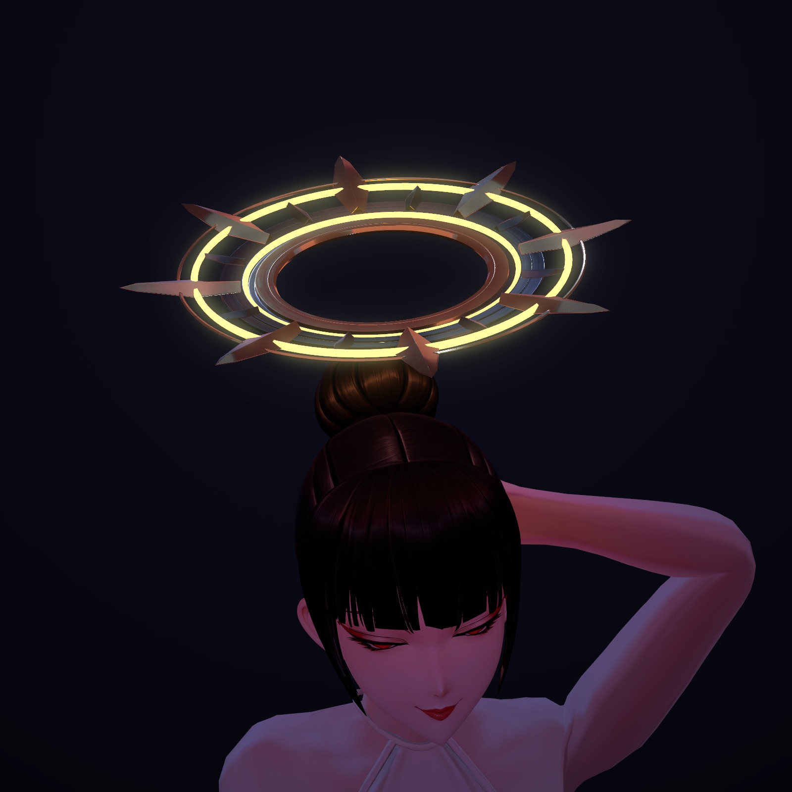 Fan-Shaped Halo (Senyō no Enban) — Art Deco Style Counter-Rotating Halo (VRChat / Modular Avatar / PC)