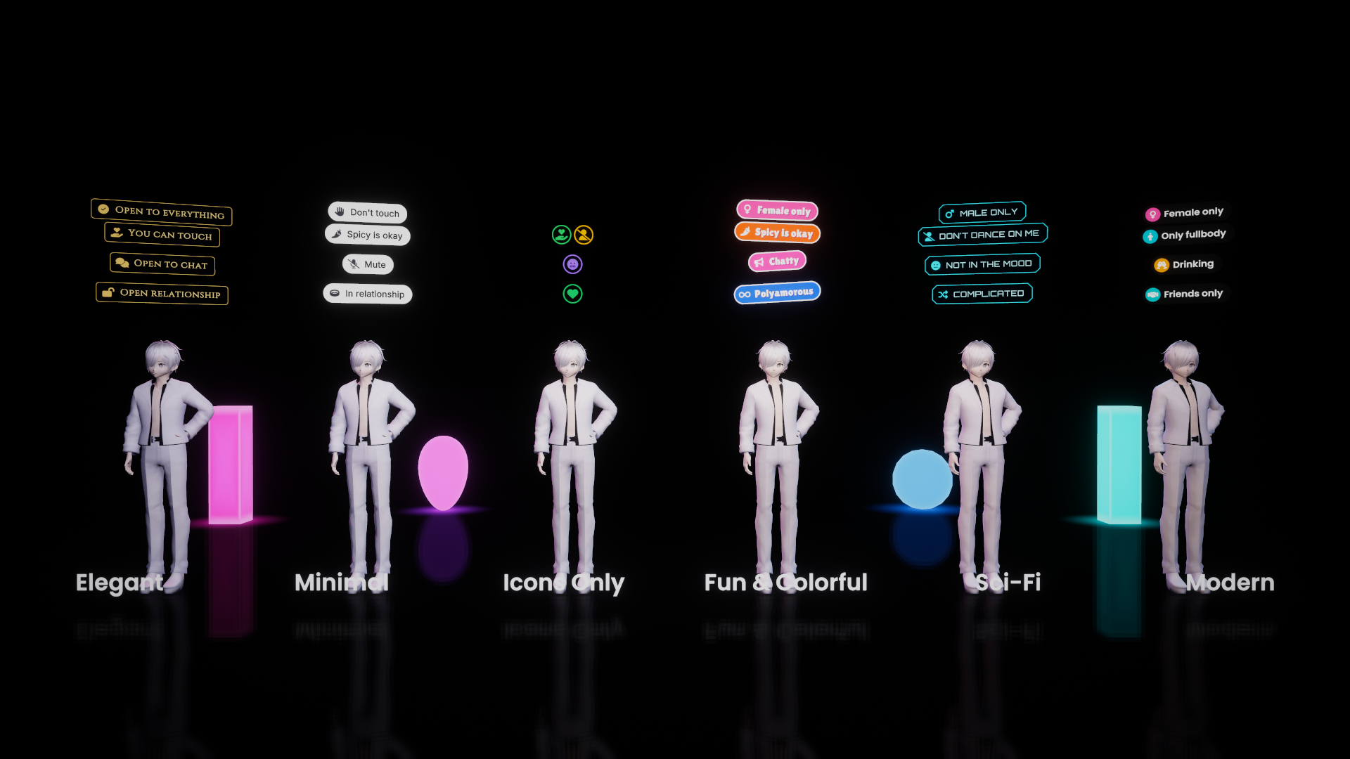 Headicons Vrchat (For Gatherings, Clubs, Events)