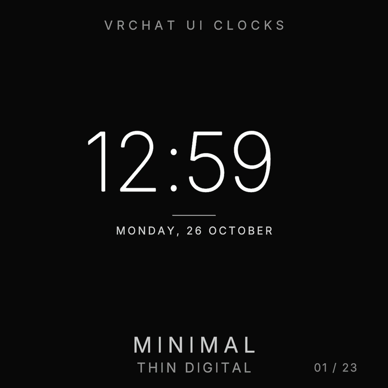 Clocks Vrchat (free pack - 23 different clocks)