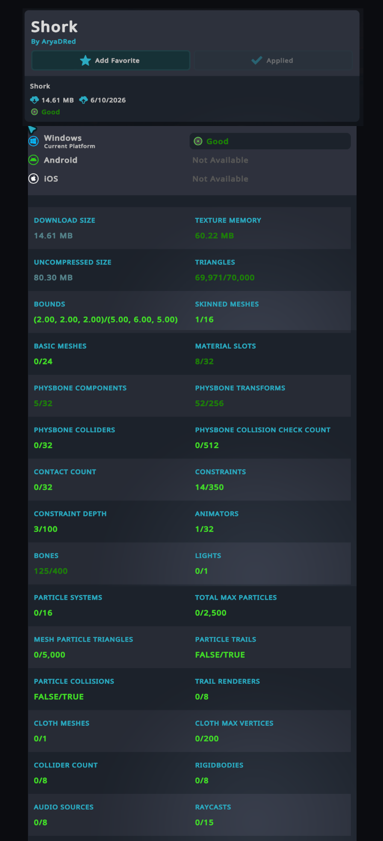 Shork the Shark Opti | Green, PC only, Optimised