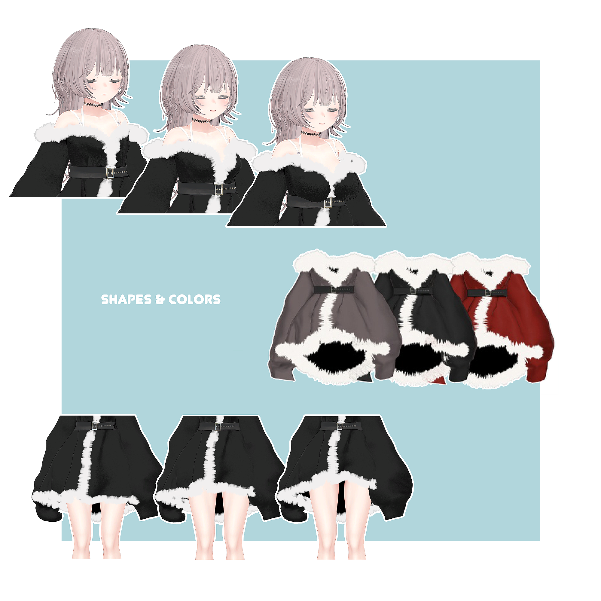 Winter Velvet Onepiece - VRChat Women's Clothing