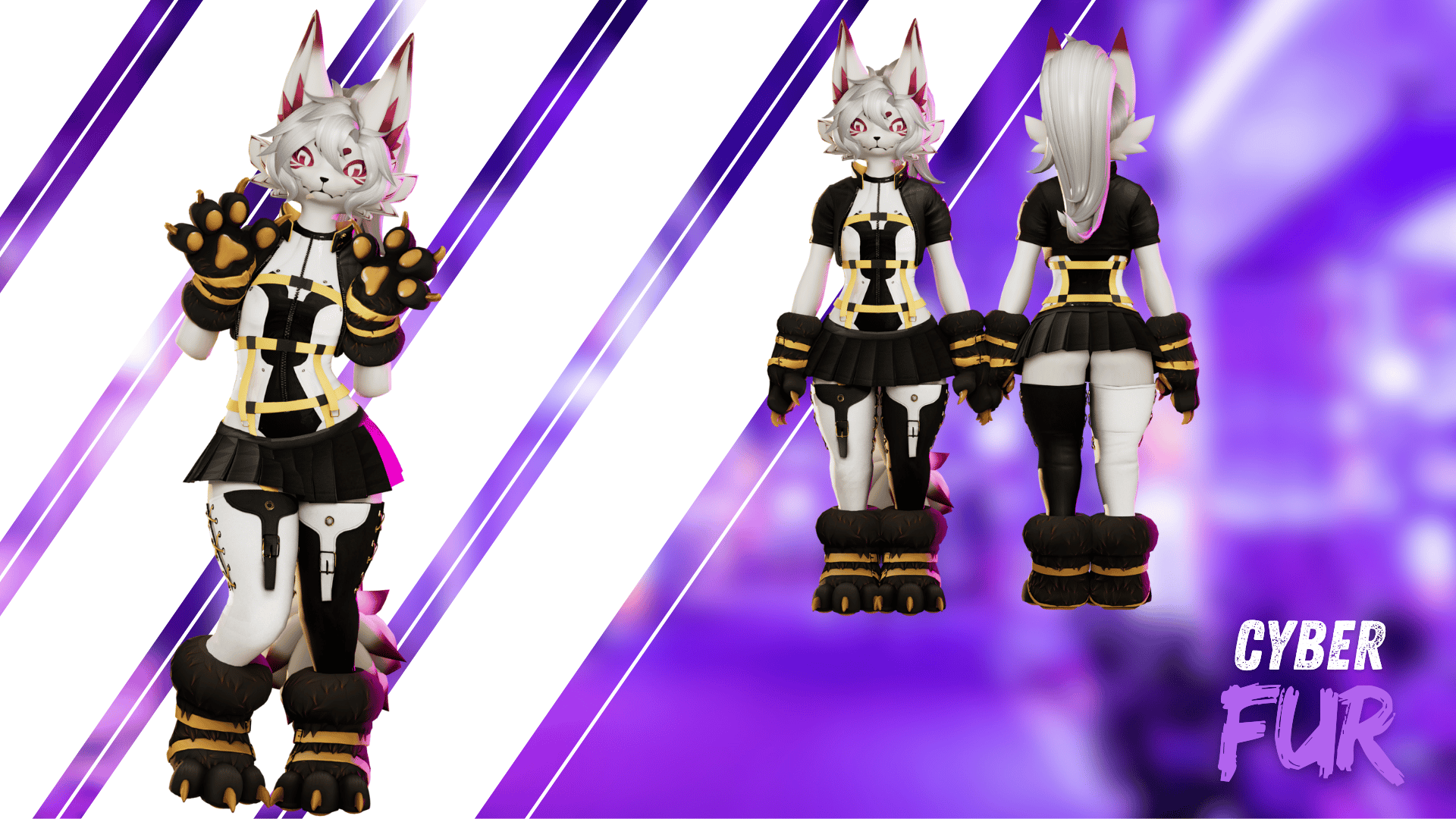 Cyberfur ( Novabeast Edition ) | Complete Techwear + Hair & Harness