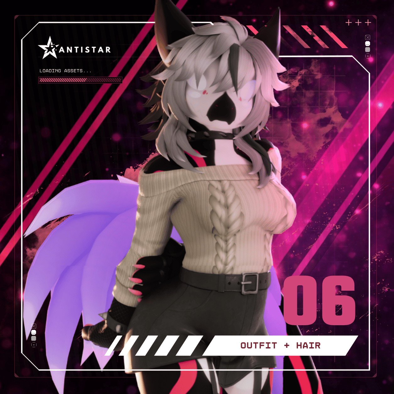 Casual Goth Outfit Set + Hair [Kreature Edition]