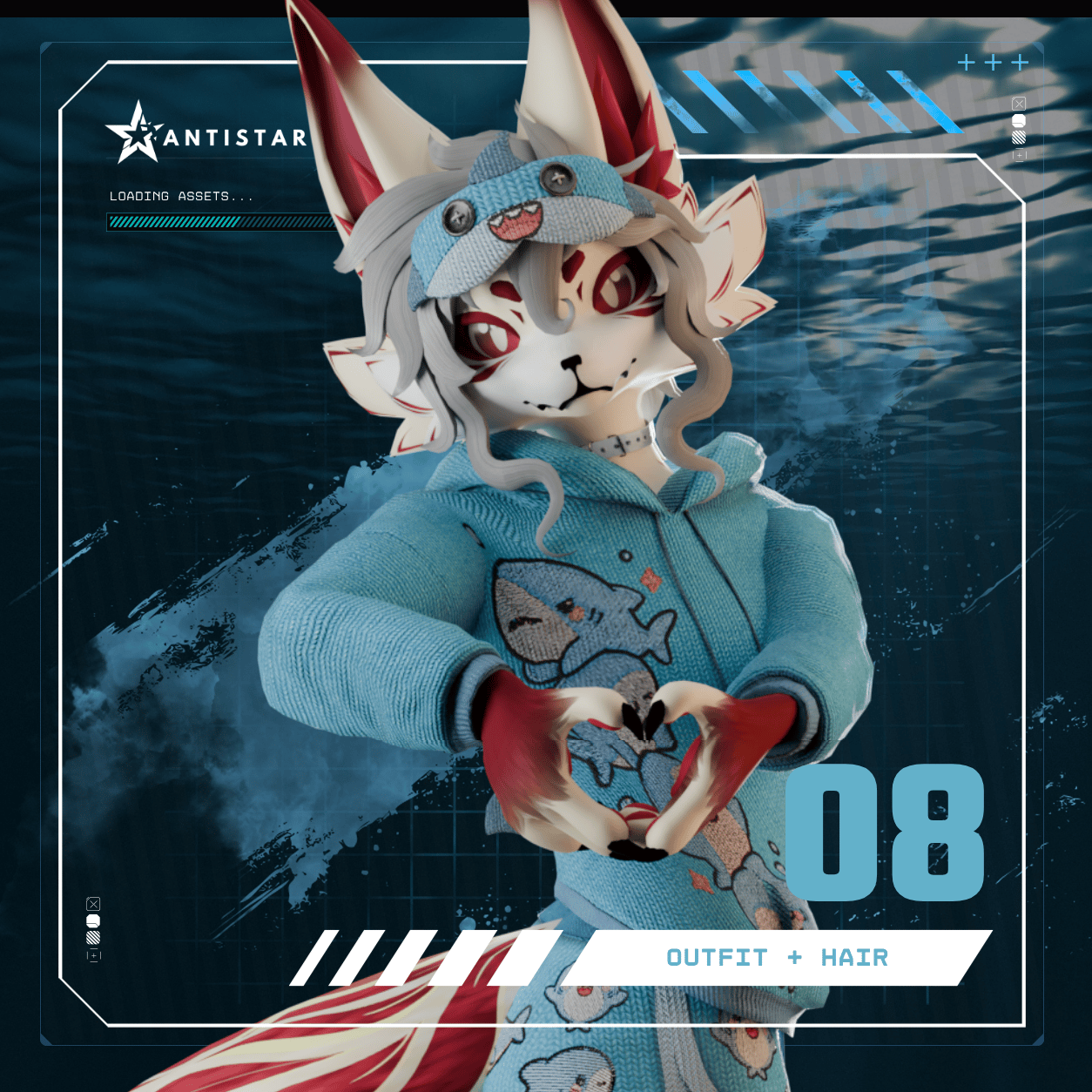 The Cozy Shark Pajama Set + Hair [ Novabeast Edition ]