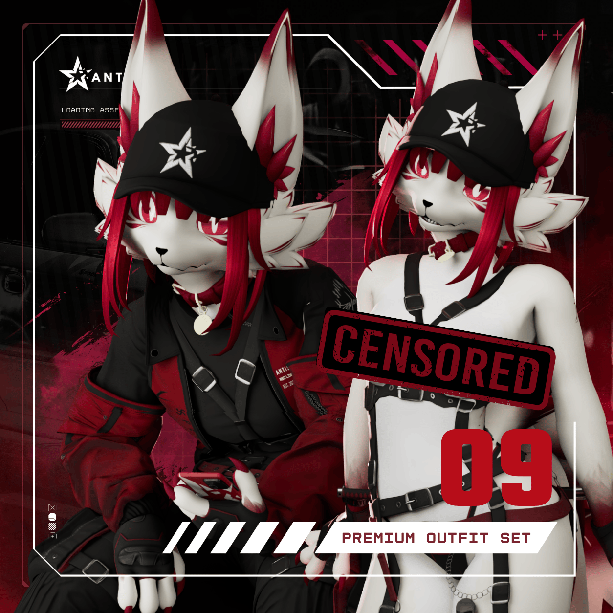 Red Line - Premium Unisex Outfit Collection + Hair [ Novabeast Edition ]