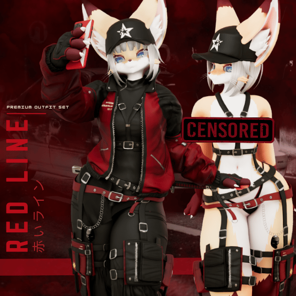 Red Line - Premium Unisex Outfit Collection + Hair [ Yip Edition ]