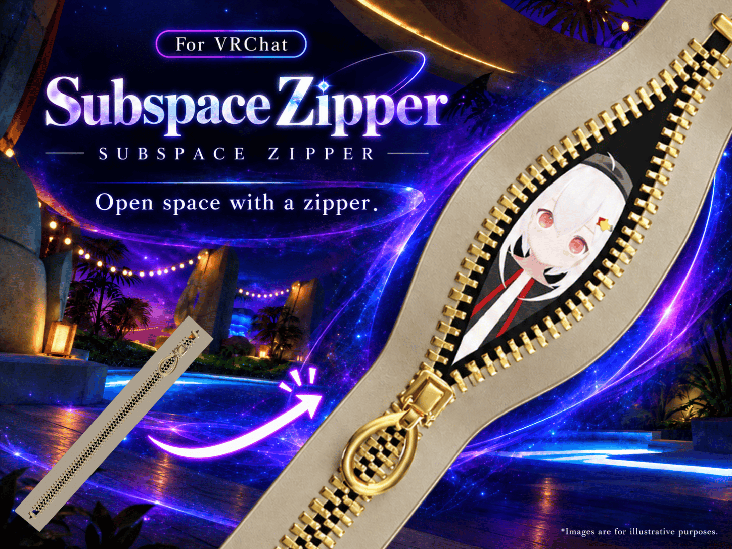 SUBSPACE ZIPPER | Hide Inside a Zipper! [VRChat Avatar Gimmick] by ...