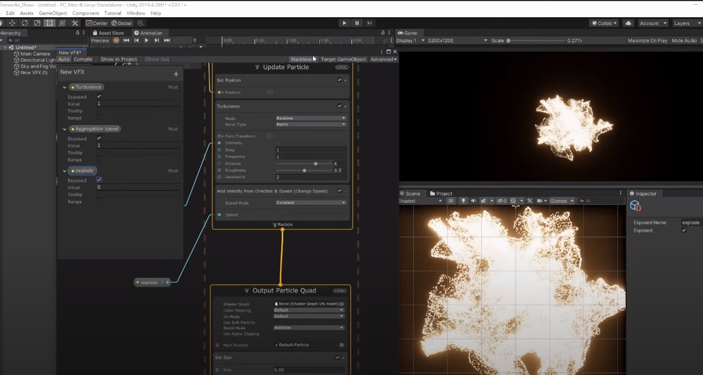 Unity VFX Graph:Particles Gather, Deform, Explode