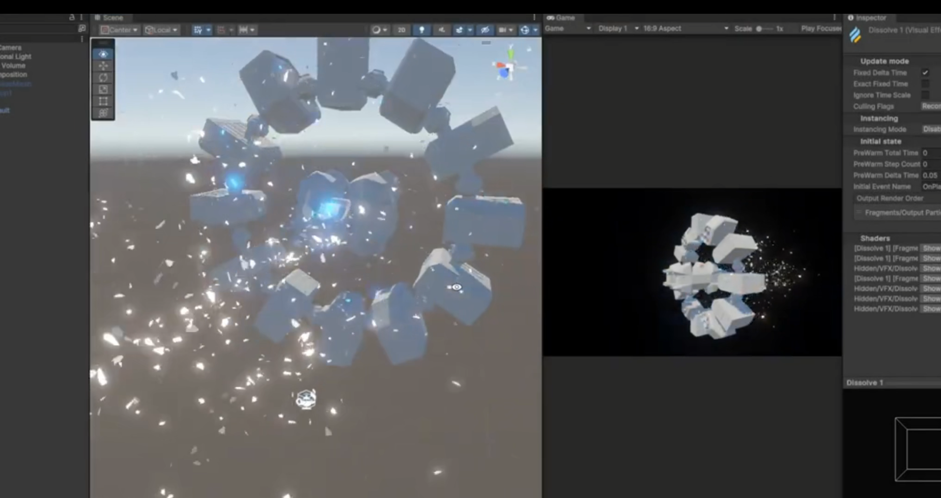 Unity VFX Graph:Mesh Particle Fragments