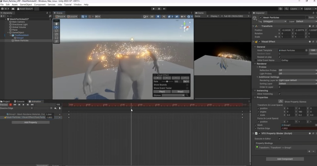 Unity VFX Graph:Model Edges Bursts