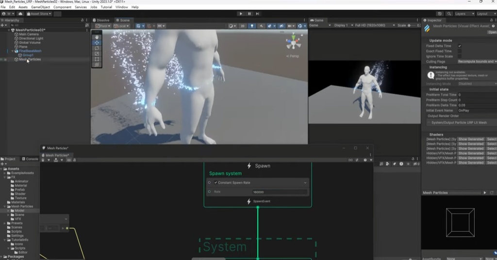 Unity VFX Graph:Model Edges Bursts