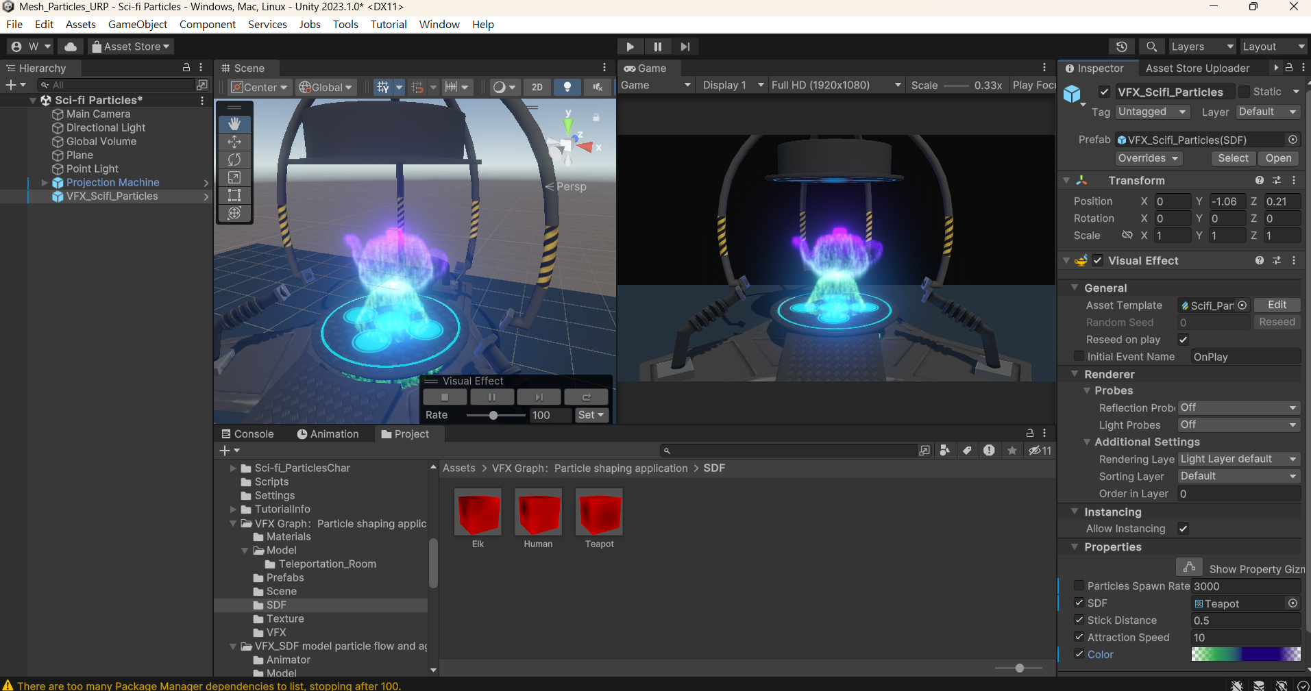 Unity VFX Graph:Particle shaping application(SDF)