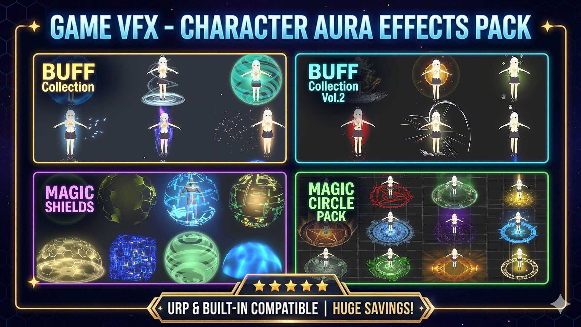Unity Game VFX - Character Aura Effects Pack