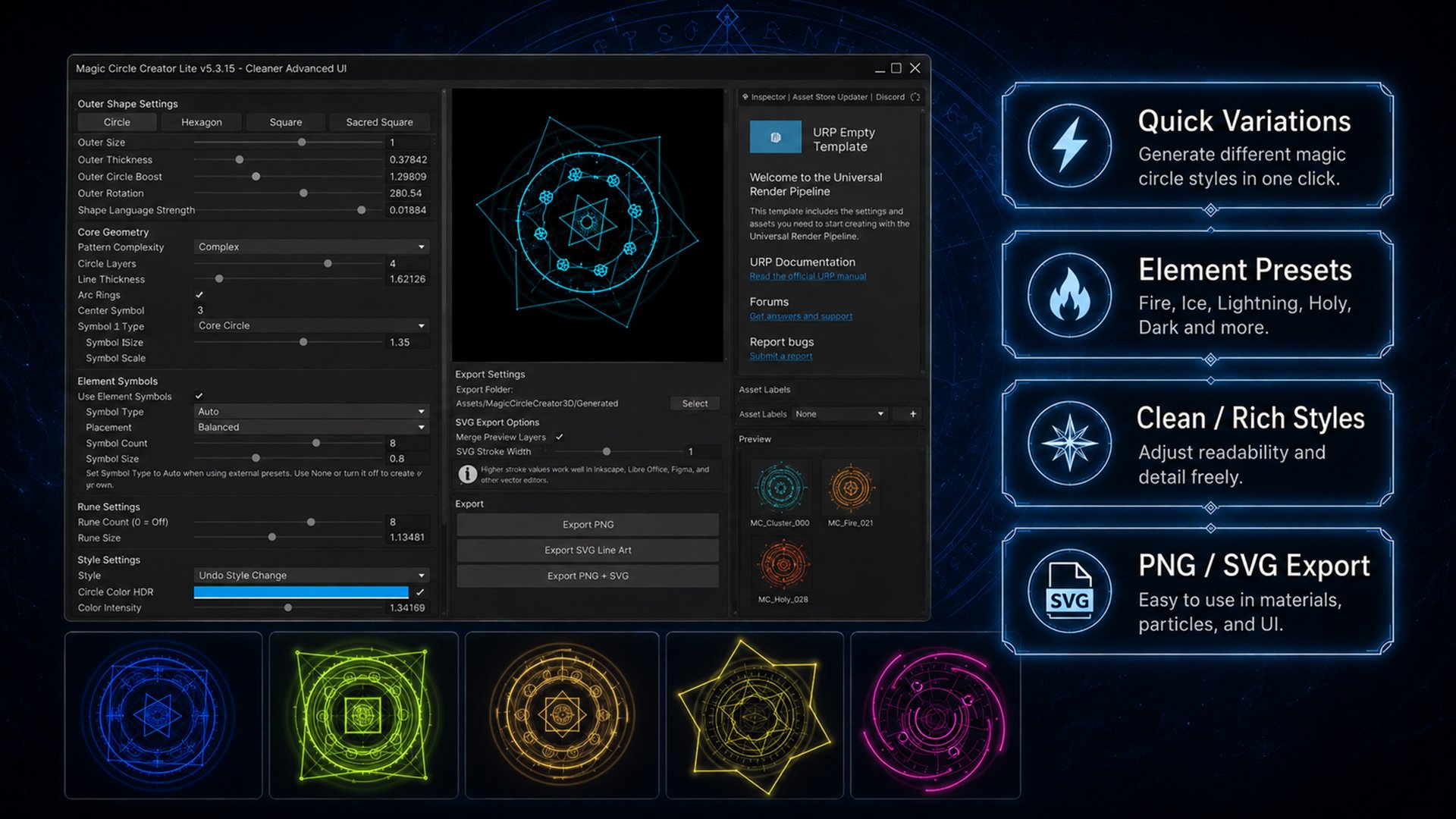 Unity Magic Circle Creator Lite