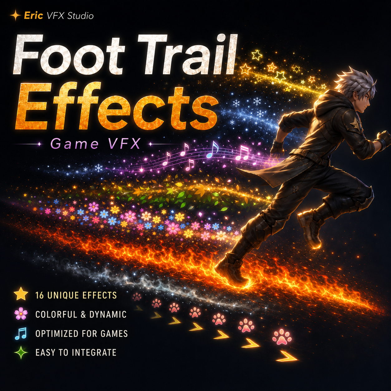 Unity Game VFX - Foot Trail Effects