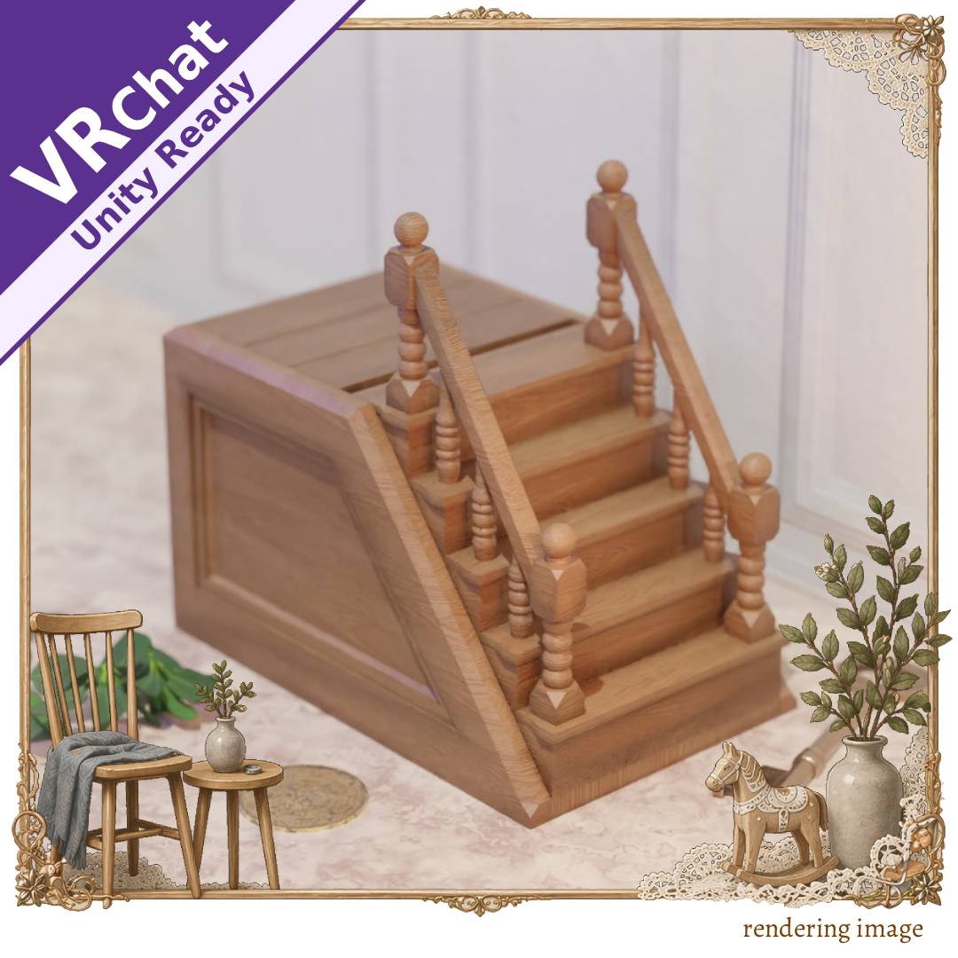 Antique Staircase — VRChat World Asset