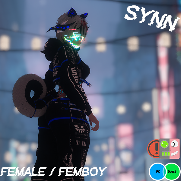 Synn the ghost (Female/Femboy) (PC/Quest) ARKIT Facetracking