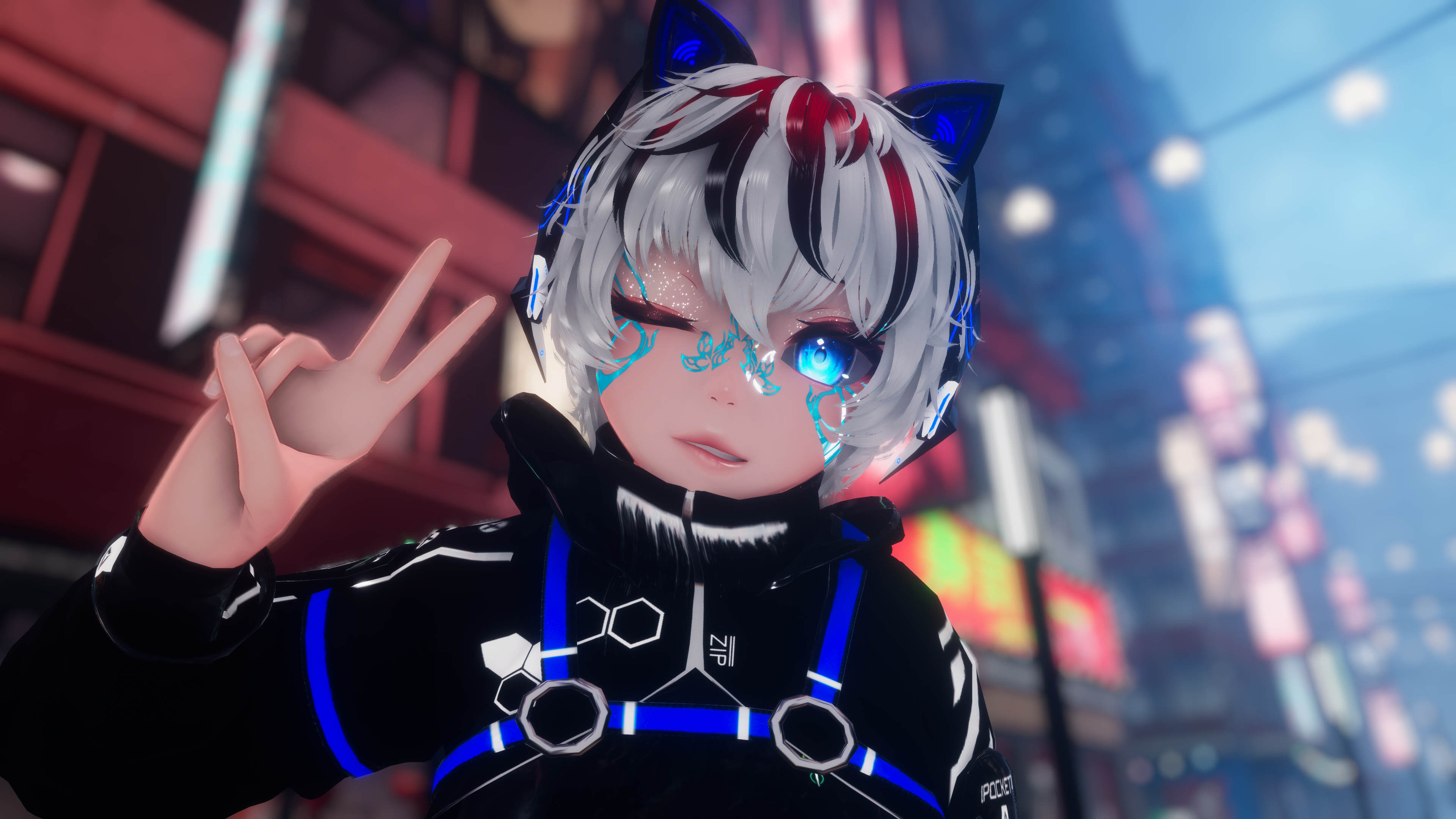 Synn the ghost (Female/Femboy) (PC/Quest) ARKIT Facetracking