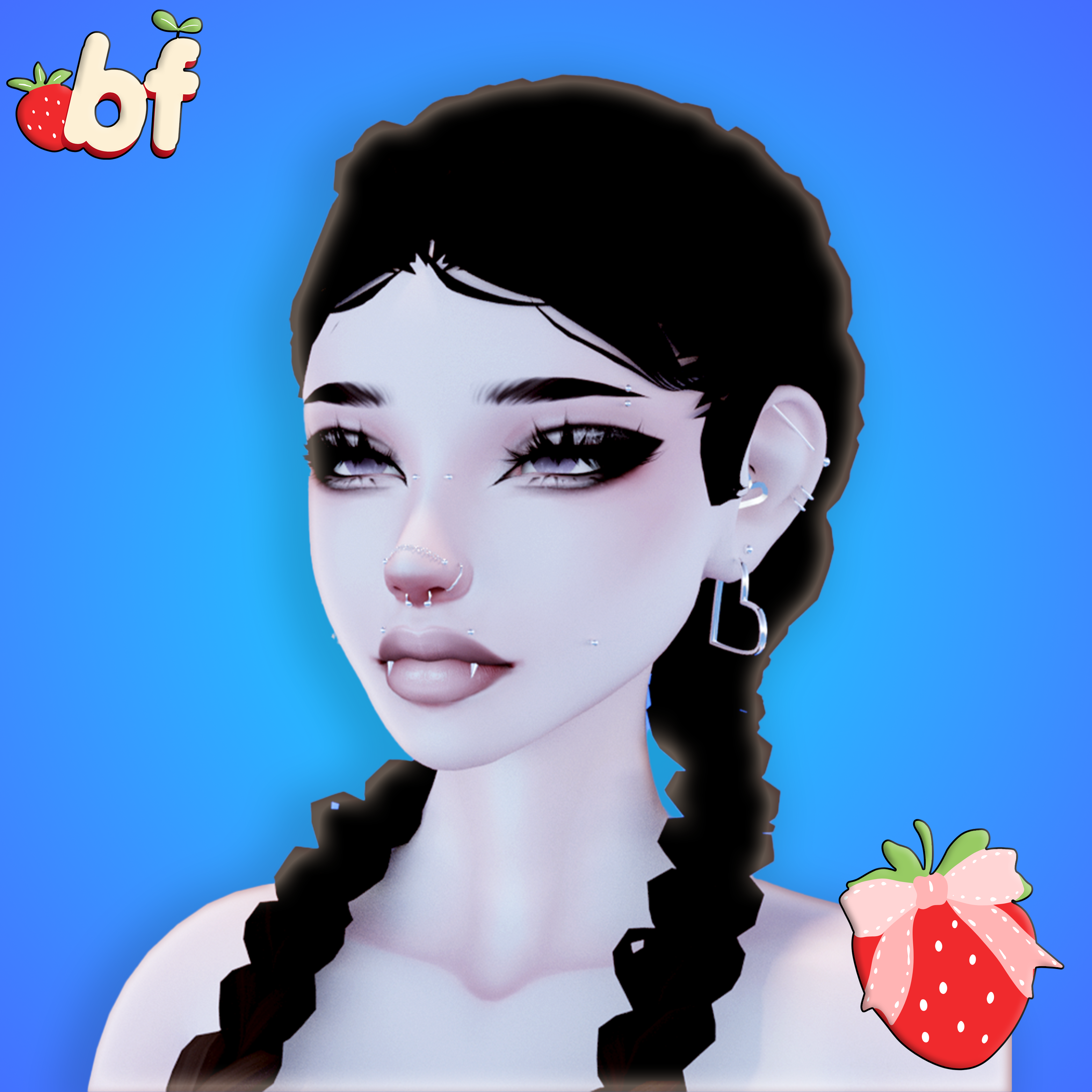 FREE Yuri's Makeup 1 (Nessy Amour Head Textures) goth make up