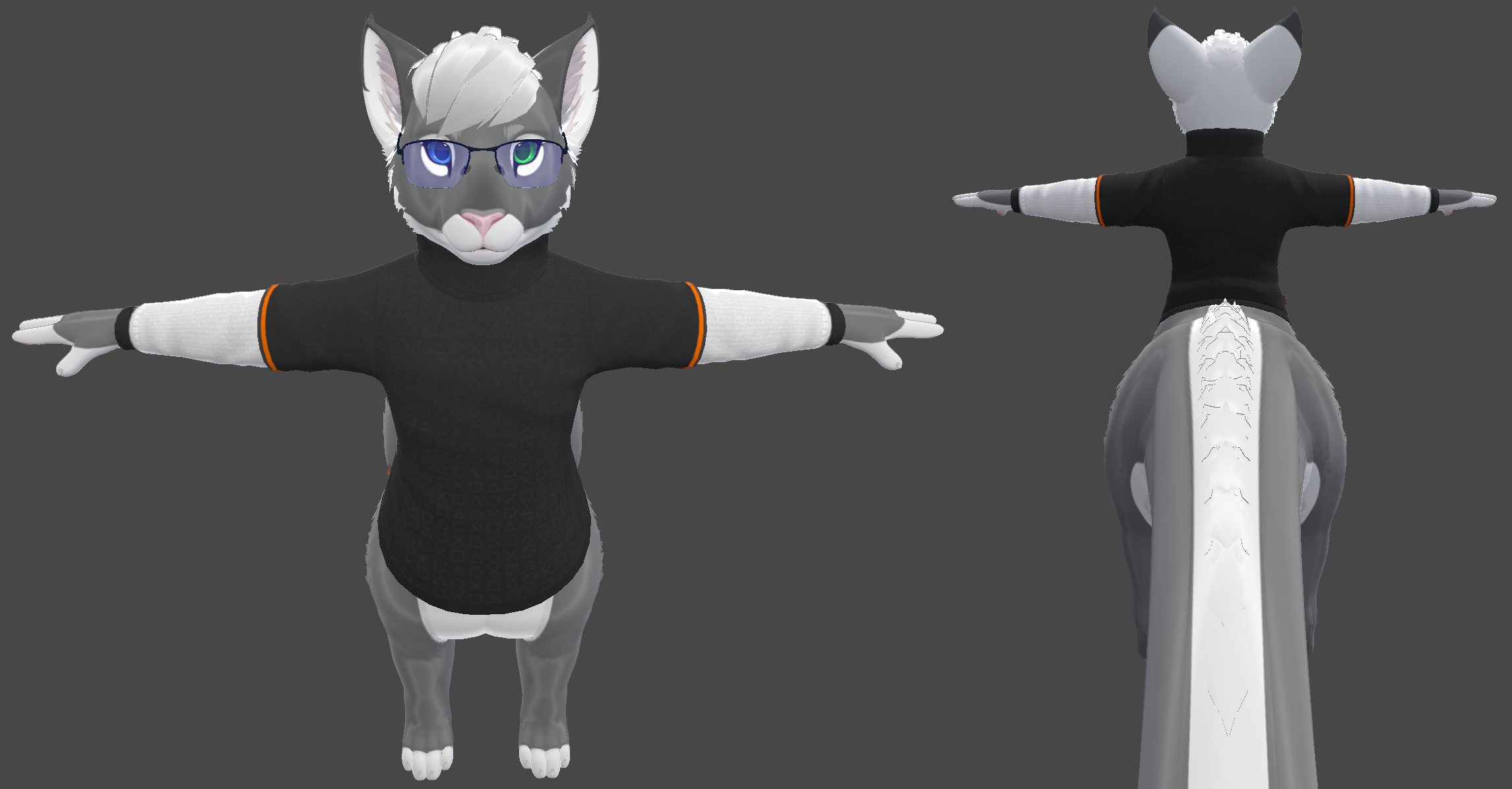 Soren VRChat Avatar (Bipedal & Taur) PC + Quest