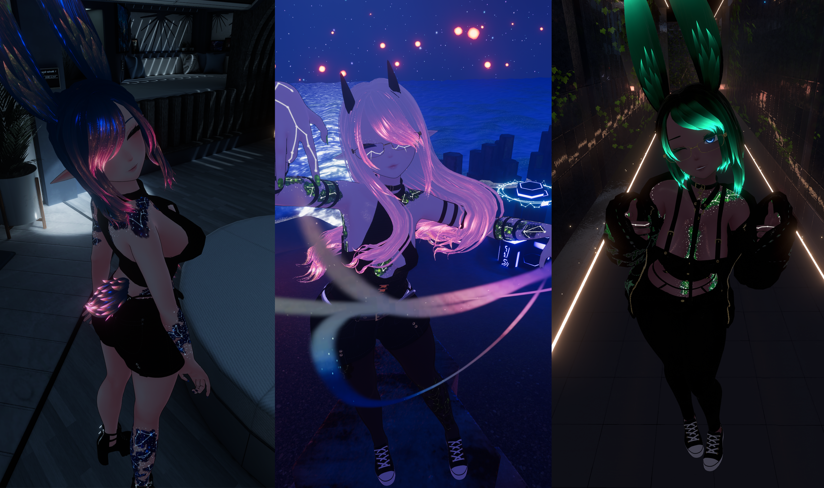 Blue the Space Bunny ๐๐ (PC, OPTI, QUEST, VRCFT / Face Tracking, SPS, Gogo Loco)