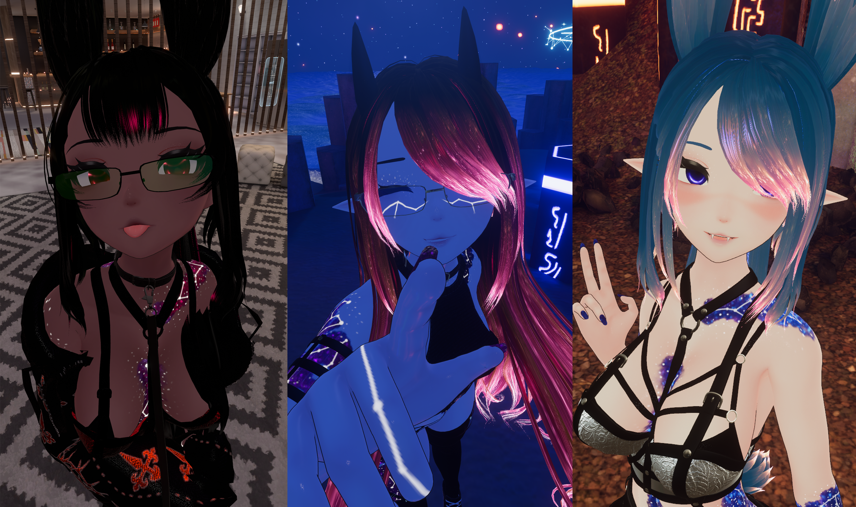 Blue the Space Bunny ๐๐ (PC, OPTI, QUEST, VRCFT / Face Tracking, SPS, Gogo Loco)