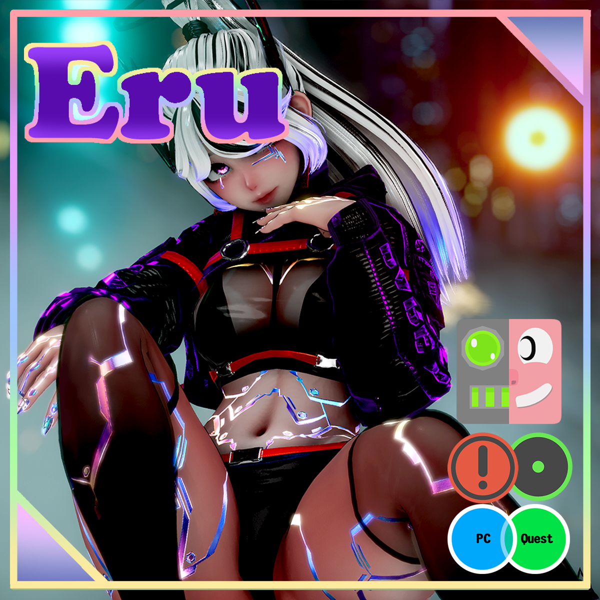 Eru Mia (Female / Femboy, PC, OPTI, QUEST, SPS, LOLIPOP, Gogo, VRCFT / Face Tracking)
