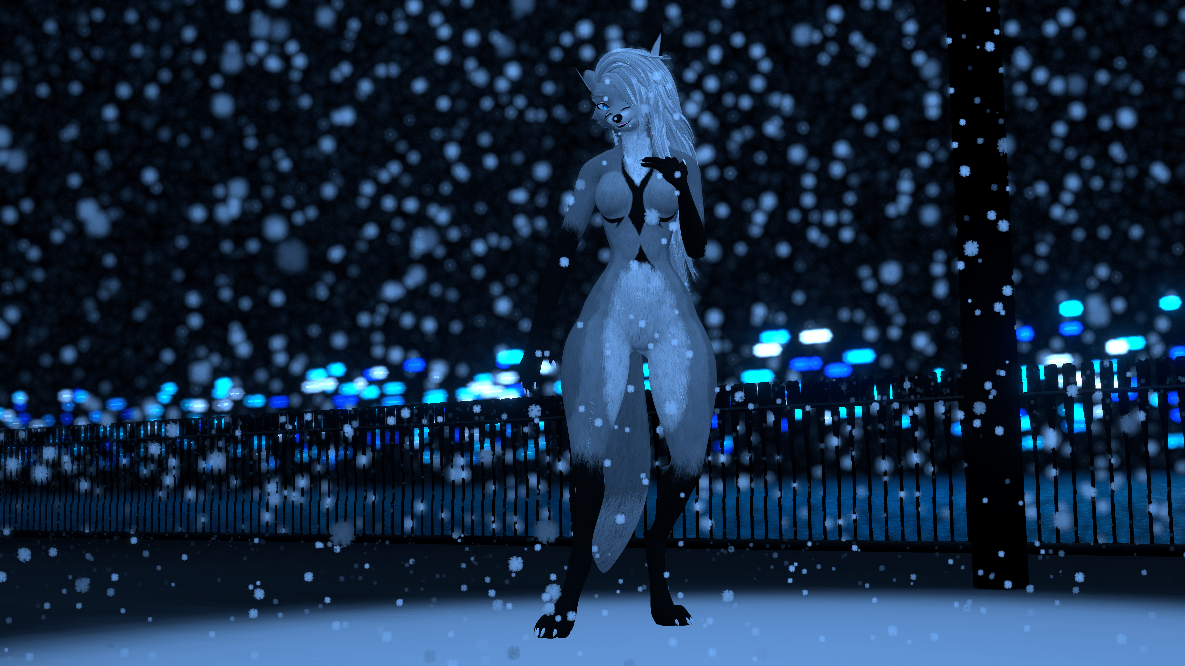Snow Fox- Maned Wolf Lady Textures and Material