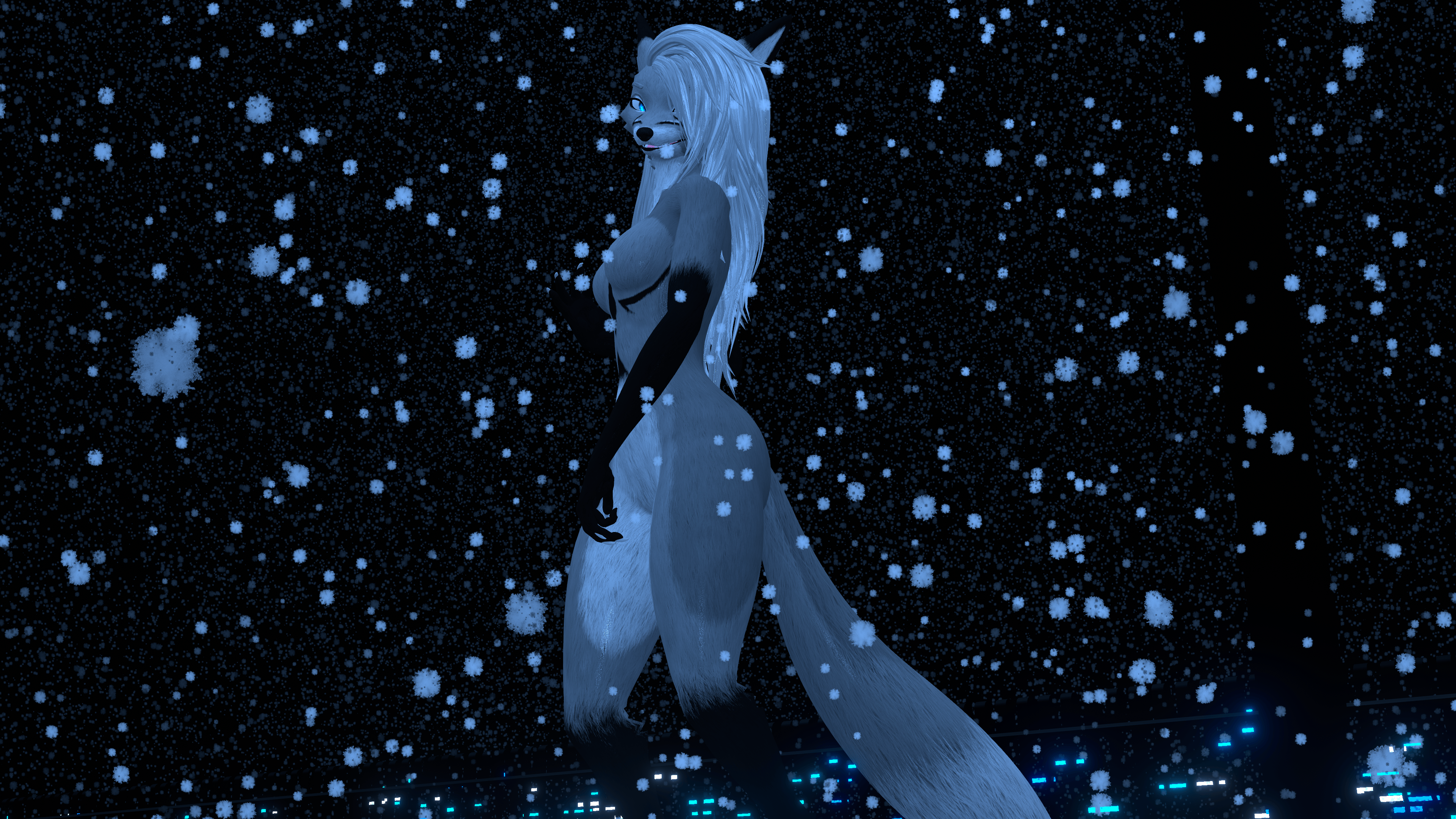 Snow Fox- Maned Wolf Lady Textures and Material