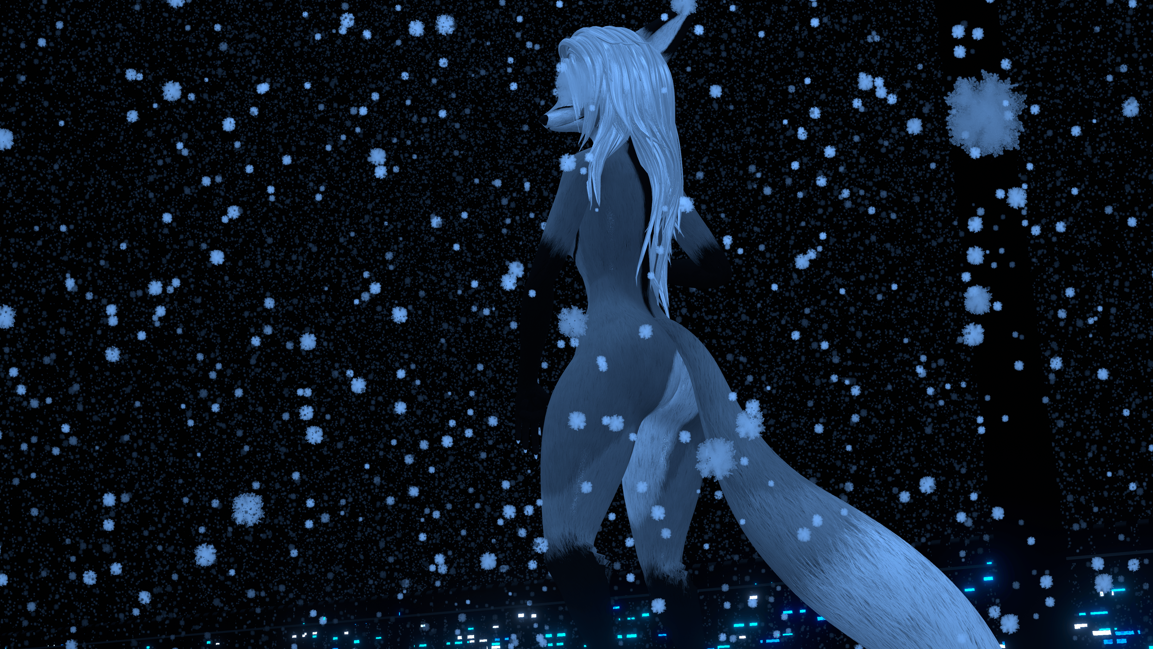 Snow Fox- Maned Wolf Lady Textures and Material
