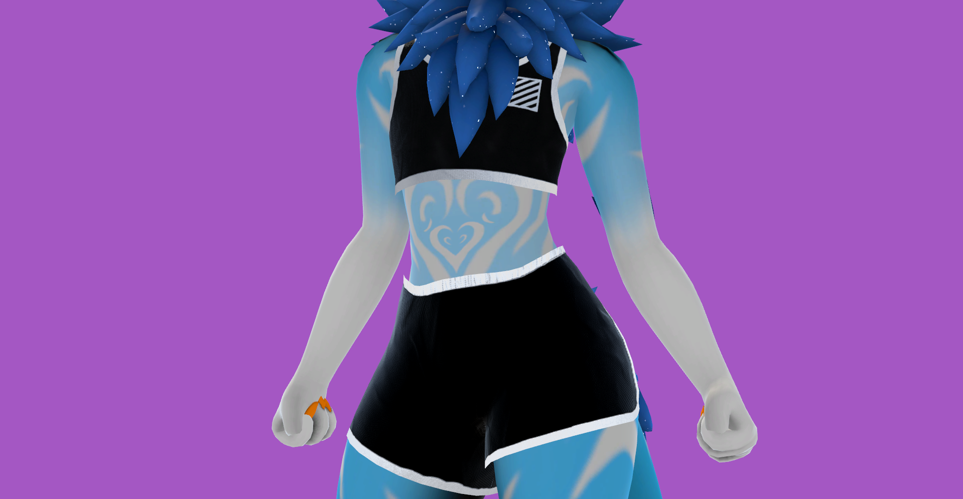 Booty shorts and gym top for Nardoragon
