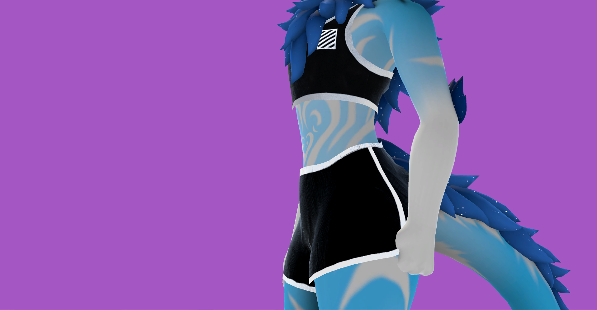 Booty shorts and gym top for Nardoragon