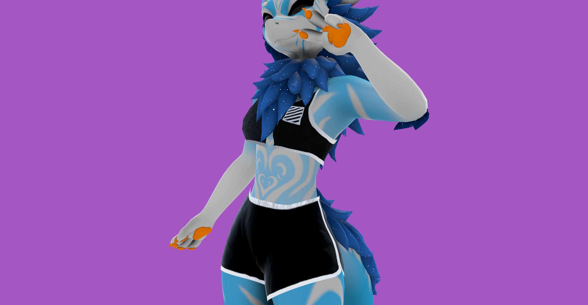 Booty shorts and gym top for Nardoragon