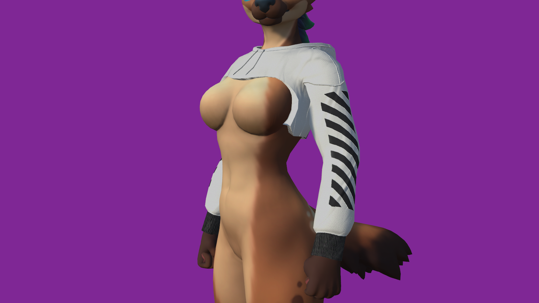 Croptop Hoodie for the Hyenid