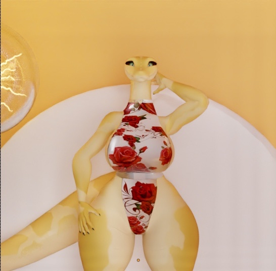 Lily Snake - Rose Tight Suit Texture