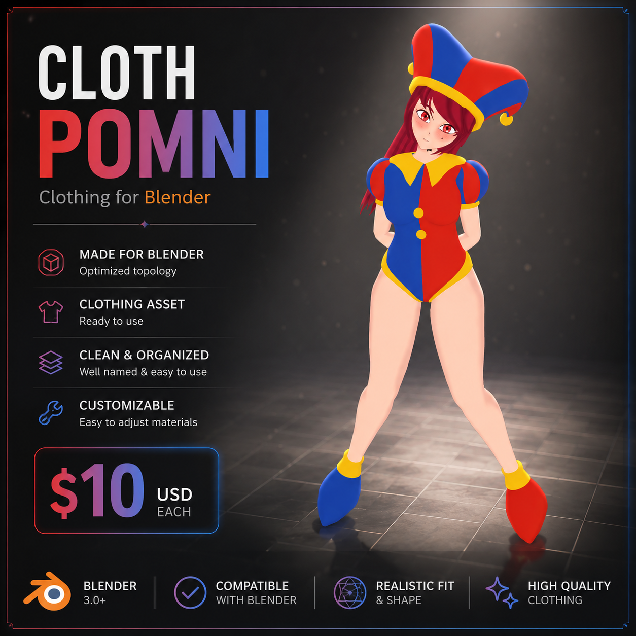 Cloth Pomni - VRChat