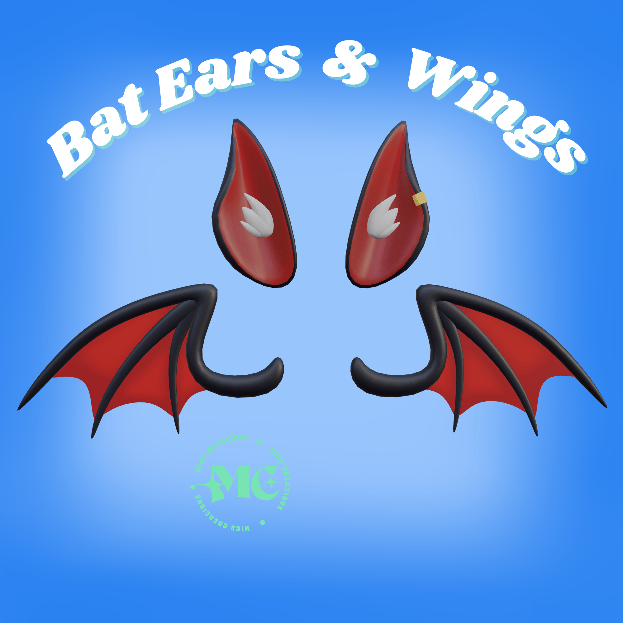 Bat Ears & Wings VRChat asset
