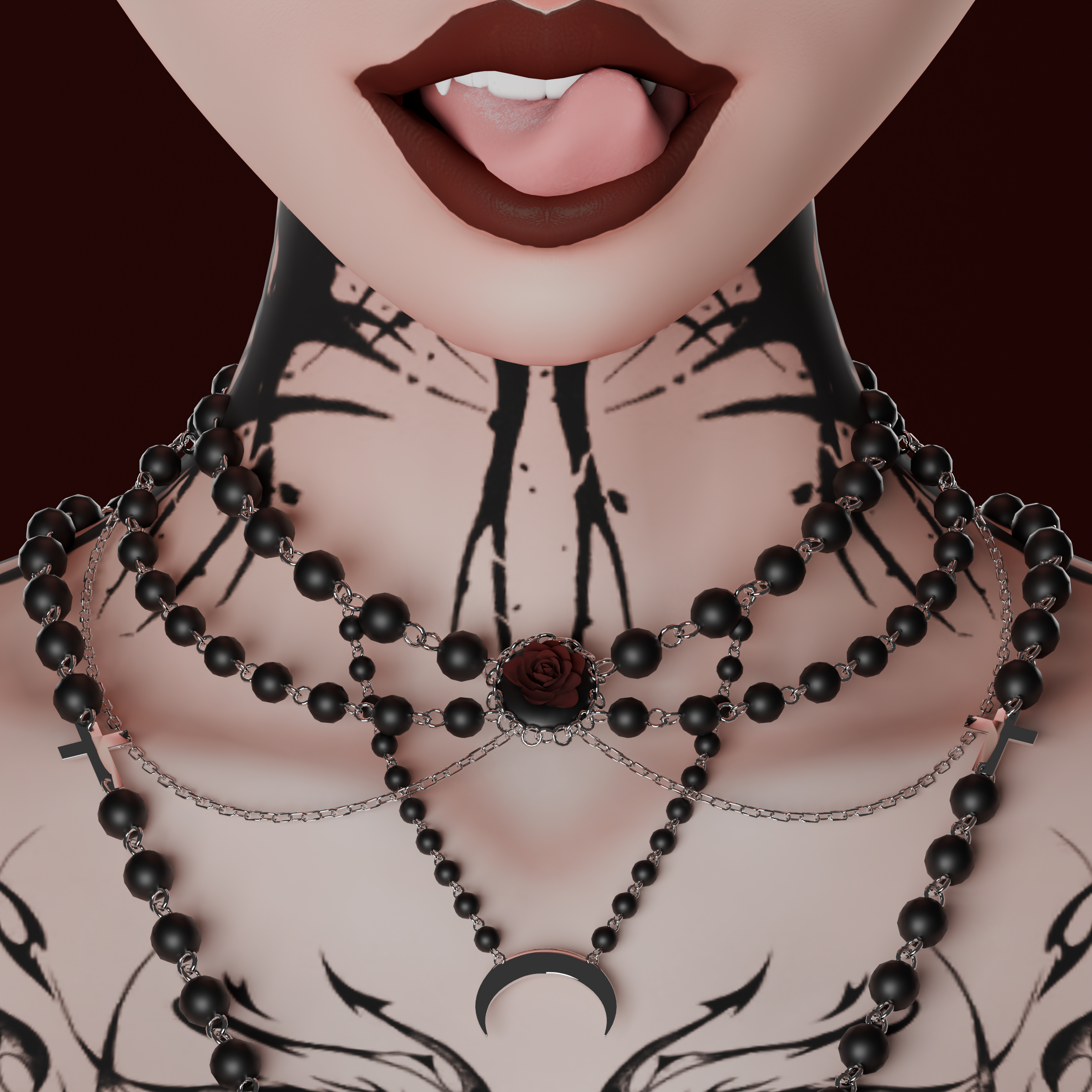 Lunar Rose Necklace Set