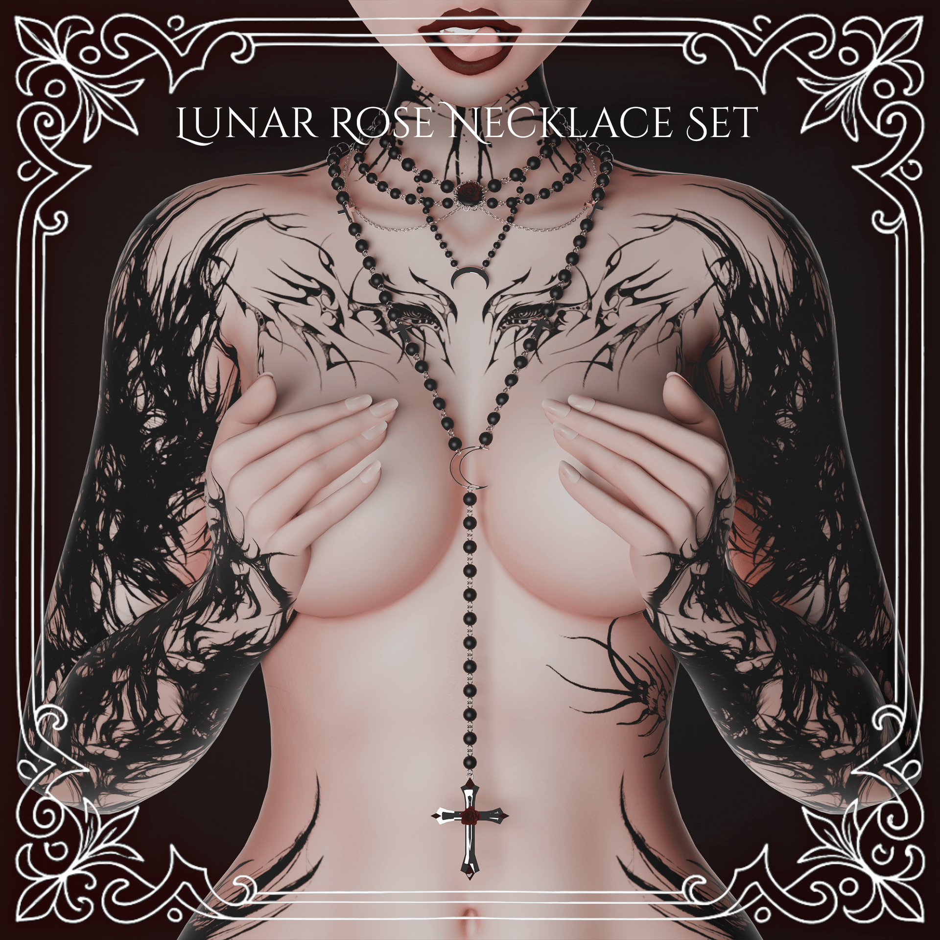 Lunar Rose Necklace Set