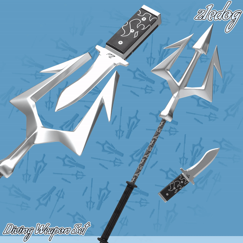 Diving Weapons Set - Trident & Knife